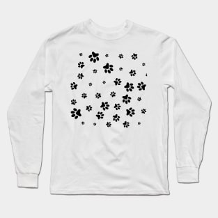 Footprints of the dog Long Sleeve T-Shirt